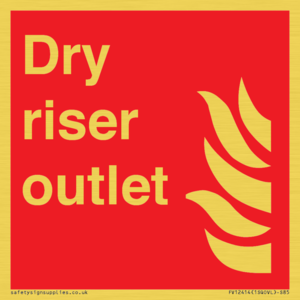 Dry riser outlet